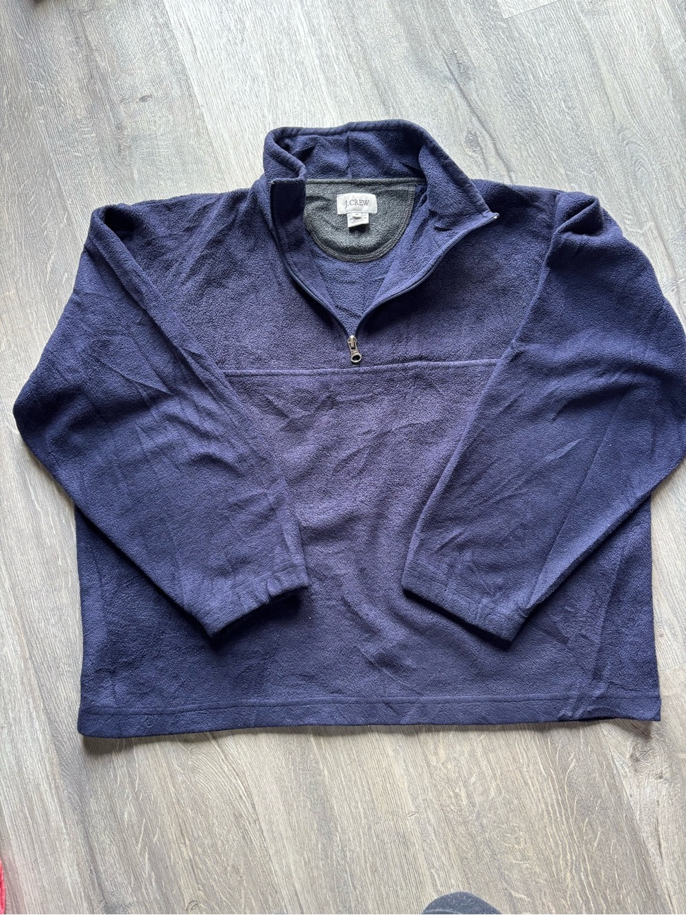 J. Crew Navy Half-Zip Fleece Pullover